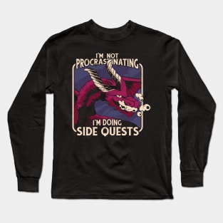 Procrastinating Dragon Long Sleeve T-Shirt